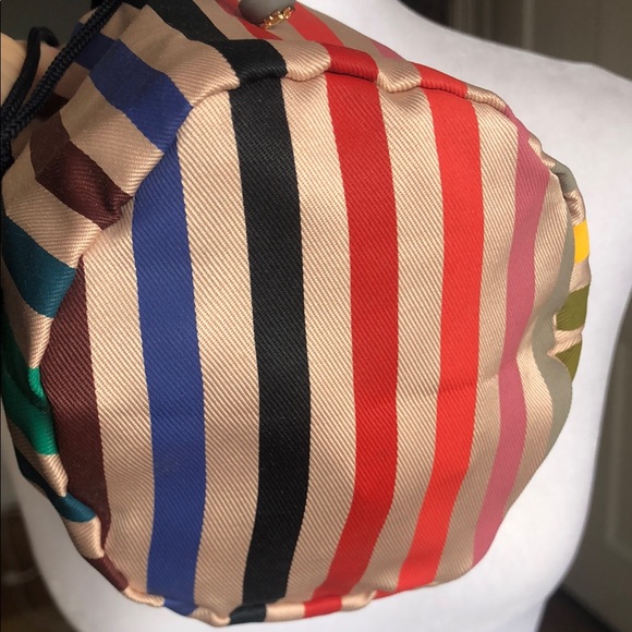 Tory Burch Multi Color Striped Jewelry Case Purse - Picture 2 of 5